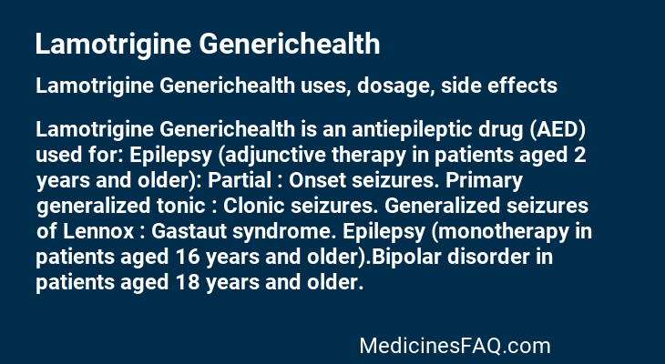 Lamotrigine Generichealth