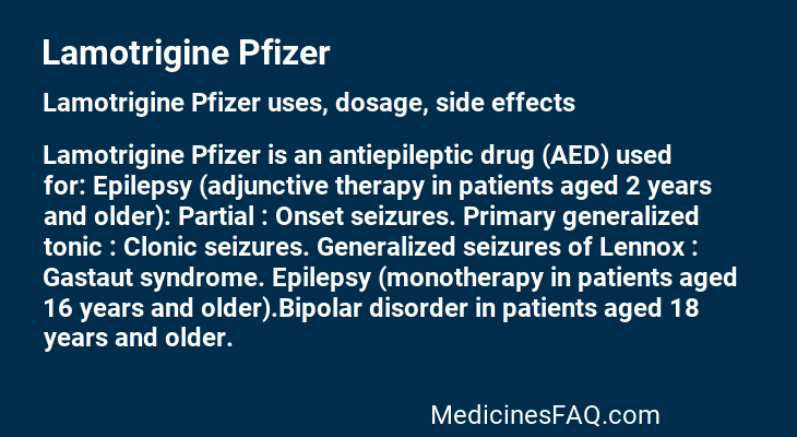 Lamotrigine Pfizer