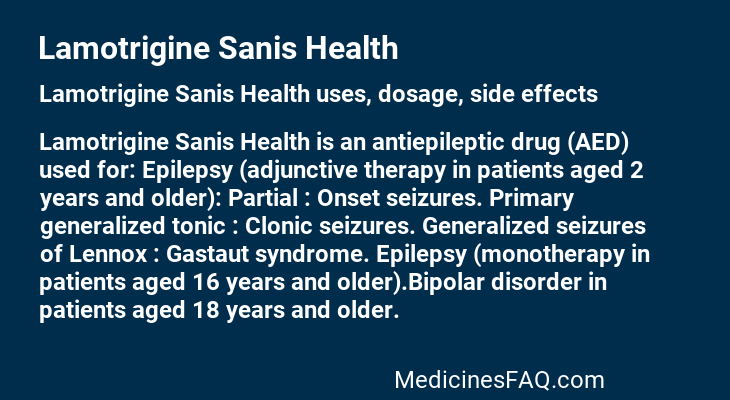 Lamotrigine Sanis Health