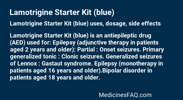 Lamotrigine Starter Kit (blue)