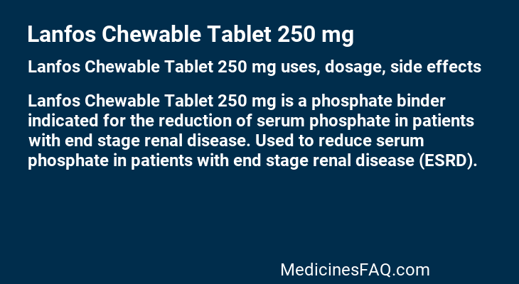 Lanfos Chewable Tablet 250 mg