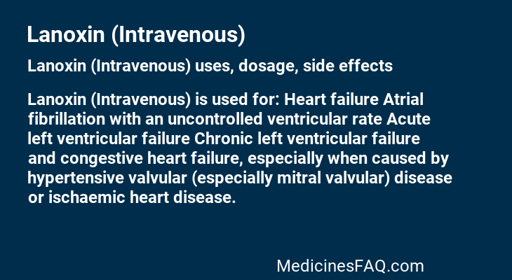 Lanoxin (Intravenous)