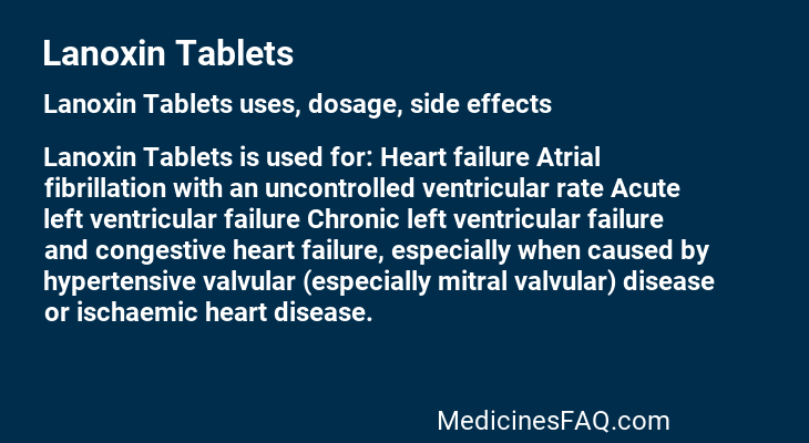 Lanoxin Tablets
