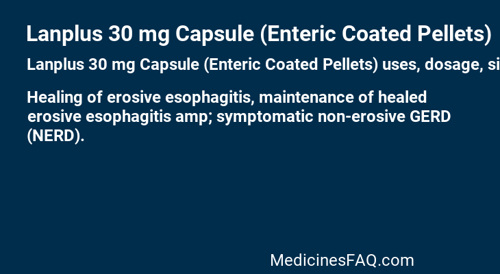 Lanplus 30 mg Capsule (Enteric Coated Pellets)