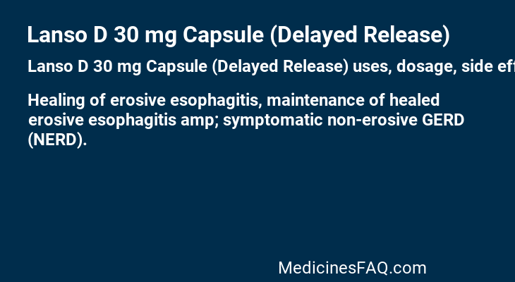 Lanso D 30 mg Capsule (Delayed Release)