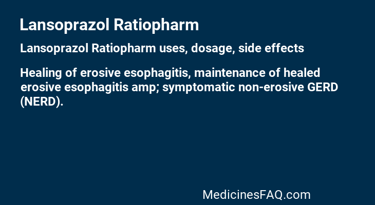 Lansoprazol Ratiopharm