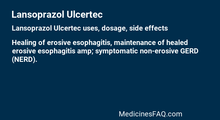 Lansoprazol Ulcertec