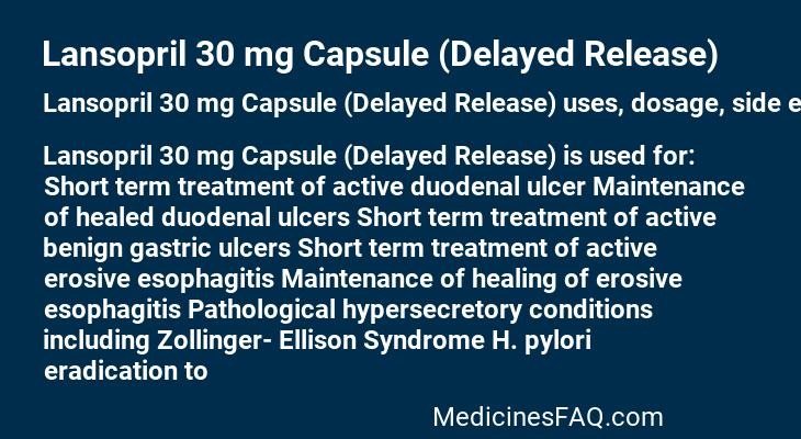 Lansopril 30 mg Capsule (Delayed Release)