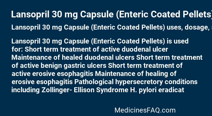 Lansopril 30 mg Capsule (Enteric Coated Pellets)