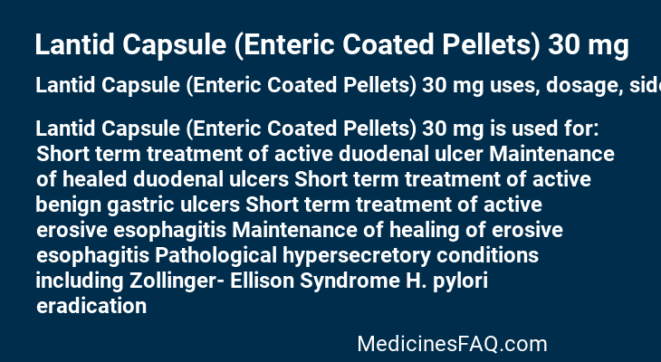 Lantid Capsule (Enteric Coated Pellets) 30 mg