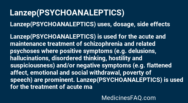 Lanzep(PSYCHOANALEPTICS)