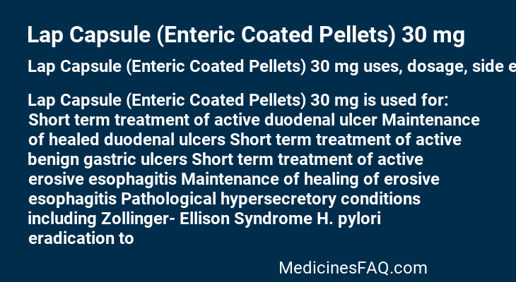 Lap Capsule (Enteric Coated Pellets) 30 mg