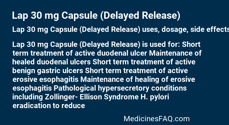 Lap 30 mg Capsule (Delayed Release)