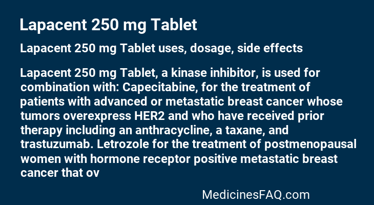 Lapacent 250 mg Tablet