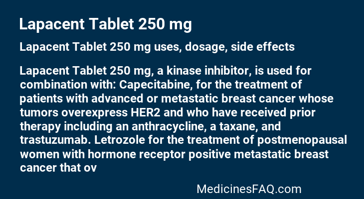 Lapacent Tablet 250 mg