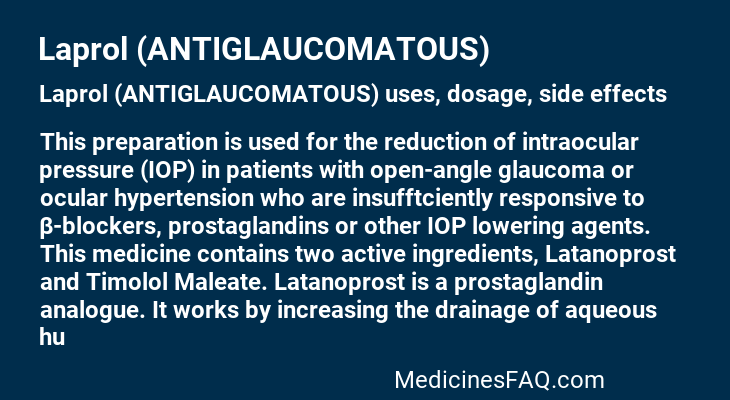 Laprol (ANTIGLAUCOMATOUS)