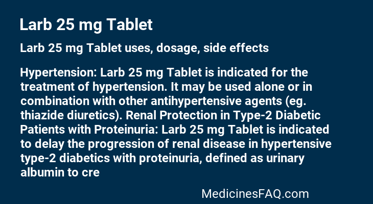 Larb 25 mg Tablet