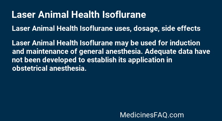 Laser Animal Health Isoflurane