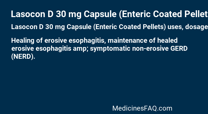 Lasocon D 30 mg Capsule (Enteric Coated Pellets)