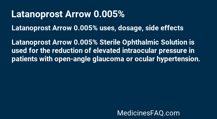 Latanoprost Arrow 0.005%