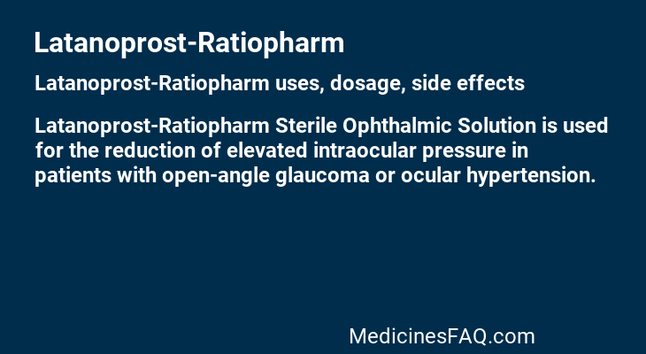 Latanoprost-Ratiopharm