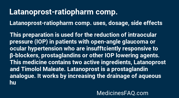 Latanoprost-ratiopharm comp.