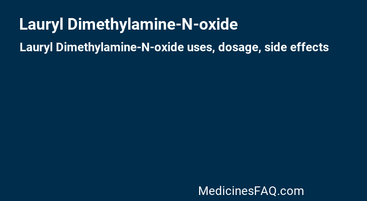 Lauryl Dimethylamine-N-oxide