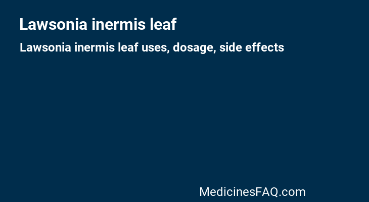 Lawsonia inermis leaf