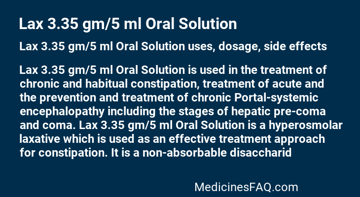 Lax 3.35 gm/5 ml Oral Solution