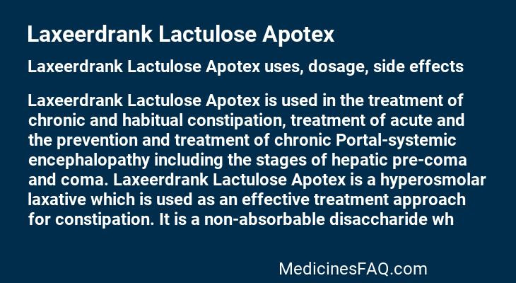Laxeerdrank Lactulose Apotex