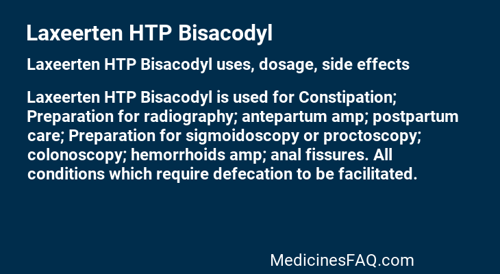 Laxeerten HTP Bisacodyl