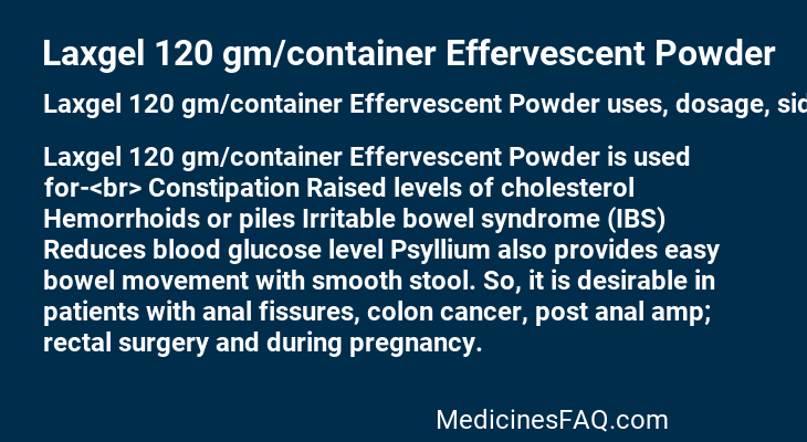 Laxgel 120 gm/container Effervescent Powder