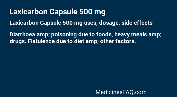 Laxicarbon Capsule 500 mg