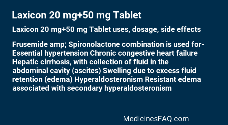 Laxicon 20 mg+50 mg Tablet