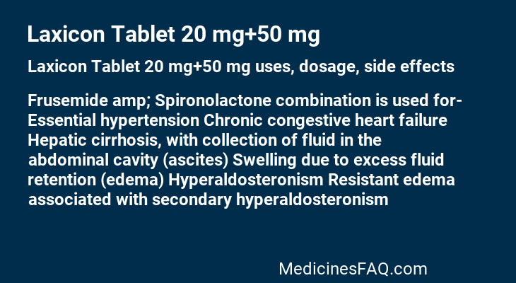 Laxicon Tablet 20 mg+50 mg