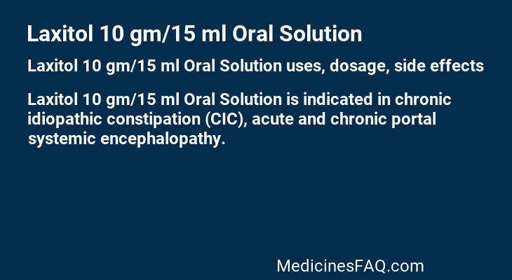 Laxitol 10 gm/15 ml Oral Solution