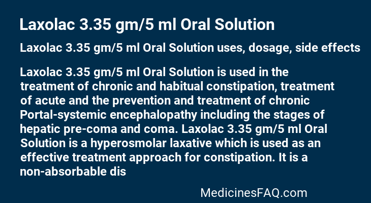 Laxolac 3.35 gm/5 ml Oral Solution