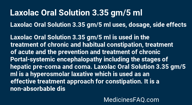 Laxolac Oral Solution 3.35 gm/5 ml