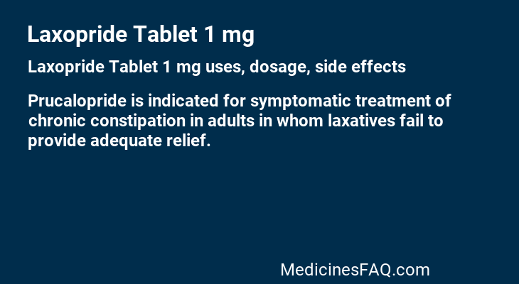 Laxopride Tablet 1 mg