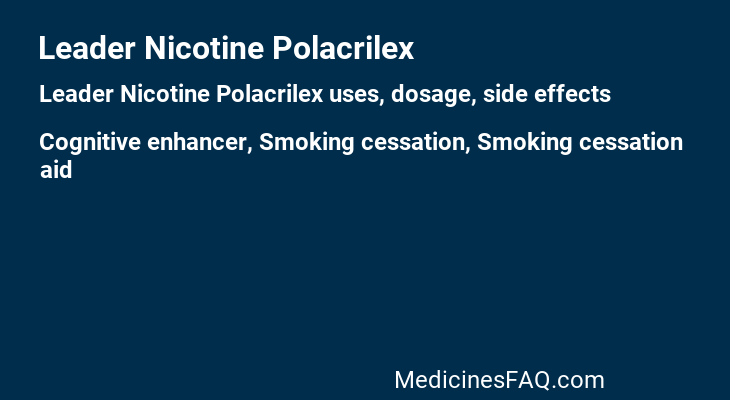 Leader Nicotine Polacrilex