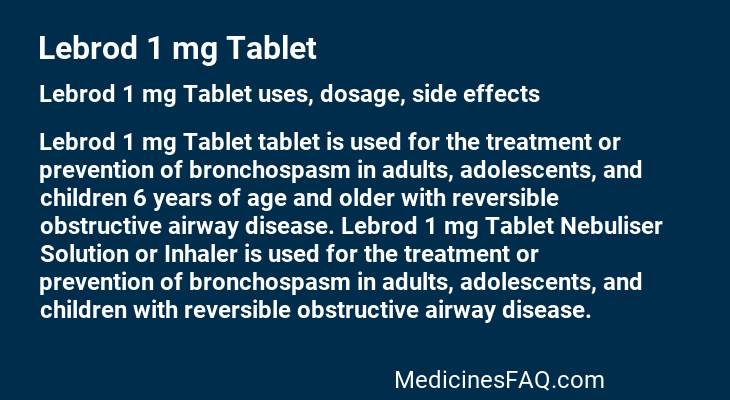 Lebrod 1 mg Tablet