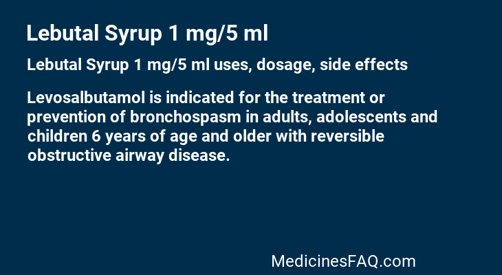 Lebutal Syrup 1 mg/5 ml