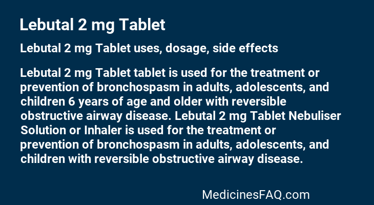 Lebutal 2 mg Tablet