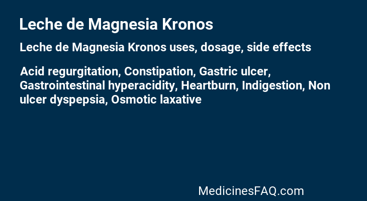 Leche de Magnesia Kronos