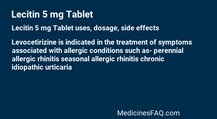 Lecitin 5 mg Tablet