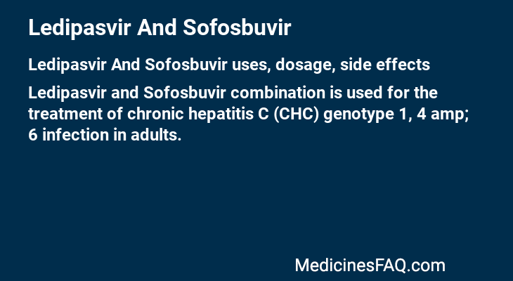 Ledipasvir And Sofosbuvir