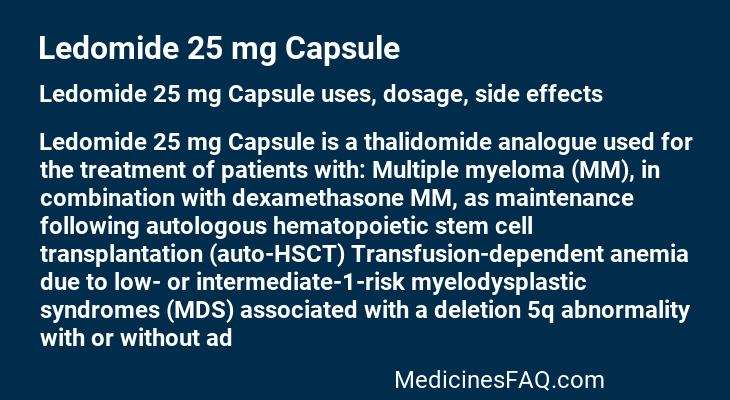 Ledomide 25 mg Capsule