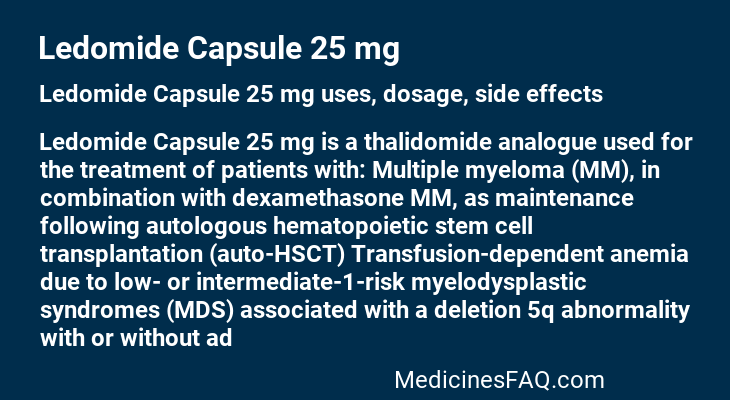 Ledomide Capsule 25 mg