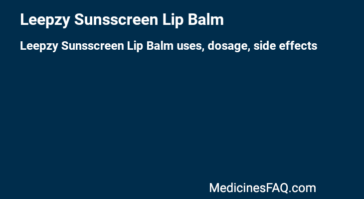 Leepzy Sunsscreen Lip Balm