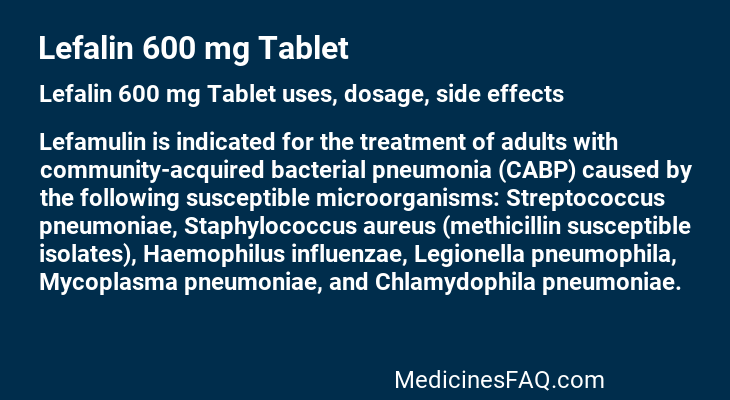 Lefalin 600 mg Tablet